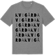 Mid Heather Gray t-shirt med Kvigårda ordlek t-shirt
