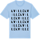 Blue Soul t-shirt med Kville ordlek t-shirt