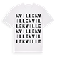 White t-shirt med Kville ordlek t-shirt