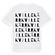 White t-shirt med Kvillekärr ordlek t-shirt