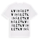 White t-shirt med Kvimålet ordlek t-shirt