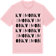 Pink Cotton t-shirt med Kvimon ordlek t-shirt