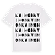 White t-shirt med Kvimon ordlek t-shirt
