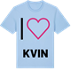 Blue Soul t-shirt med Jag älskar Kvin t-shirt stort tryck