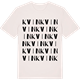 Vintage White t-shirt med Kvin ordlek t-shirt