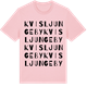 Pink Cotton t-shirt med Kvisljungeby ordlek t-shirt