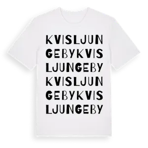 Kvisljungeby ordlek t-shirt – ekologisk bomull t-shirt från Pinshirt