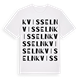 White t-shirt med Kvisseln ordlek t-shirt