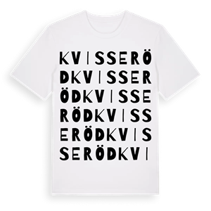Kvisseröd ordlek t-shirt – ekologisk bomull t-shirt från Pinshirt