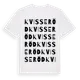 White t-shirt med Kvisseröd ordlek t-shirt