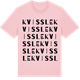 Pink Cotton t-shirt med Kvissle ordlek t-shirt
