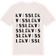 Vintage White t-shirt med Kvissle ordlek t-shirt