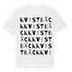 White t-shirt med Kvistbäck ordlek t-shirt