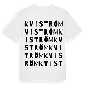 Kviström ordlek t-shirt – ekologisk bomull t-shirt från Pinshirt