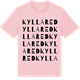 Pink Cotton t-shirt med Kyllared ordlek t-shirt