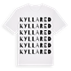 White t-shirt med Kyllared ordlek t-shirt