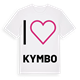 White t-shirt med Jag älskar Kymbo t-shirt stort tryck