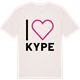 Vintage White t-shirt med Jag älskar Kype t-shirt stort tryck