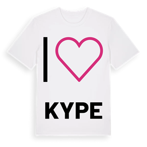 Jag älskar Kype t-shirt stort tryck – ekologisk bomull t-shirt från Pinshirt