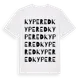 White t-shirt med Kypered ordlek t-shirt