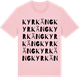 Pink Cotton t-shirt med Kyrkäng ordlek t-shirt