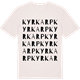 Vintage White t-shirt med Kyrkarp ordlek t-shirt