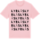 Pink Cotton t-shirt med Kyrkås ordlek t-shirt