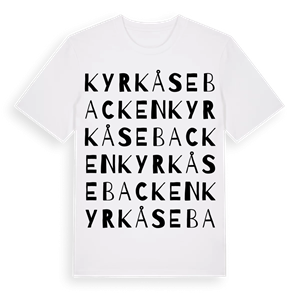 Kyrkåsebacken ordlek t-shirt – ekologisk bomull t-shirt från Pinshirt
