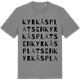 Mid Heather Gray t-shirt med Kyrkåsplatsen ordlek t-shirt