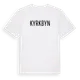 White t-shirt med Kyrkbyn i Sverige t-shirt