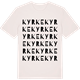 Vintage White t-shirt med Kyrke ordlek t-shirt