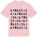 Pink Cotton t-shirt med Kyrkebacka ordlek t-shirt