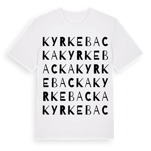 Kyrkebacka ordlek t-shirt – ekologisk bomull t-shirt från Pinshirt
