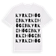 White t-shirt med Kyrkehögen ordlek t-shirt