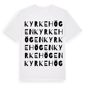 Kyrkehögen ordlek t-shirt – ekologisk bomull t-shirt från Pinshirt
