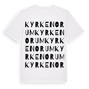 Kyrkenorum ordlek t-shirt – ekologisk bomull t-shirt från Pinshirt