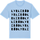Blue Soul t-shirt med Kyrkeröd ordlek t-shirt