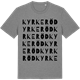 Mid Heather Gray t-shirt med Kyrkeröd ordlek t-shirt