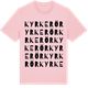 Pink Cotton t-shirt med Kyrkerör ordlek t-shirt