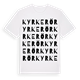 White t-shirt med Kyrkerör ordlek t-shirt