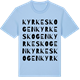 Blue Soul t-shirt med Kyrkeskogen ordlek t-shirt