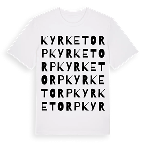 Kyrketorp ordlek t-shirt – ekologisk bomull t-shirt från Pinshirt