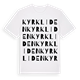 White t-shirt med Kyrkliden ordlek t-shirt