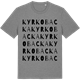 Mid Heather Gray t-shirt med Kyrkobacka ordlek t-shirt