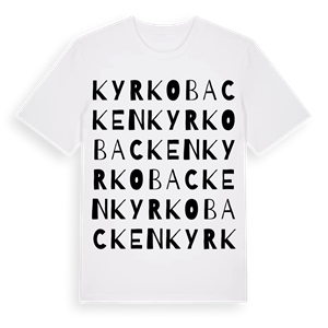 Kyrkobacken ordlek t-shirt – ekologisk bomull t-shirt från Pinshirt