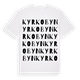 White t-shirt med Kyrkobyn ordlek t-shirt