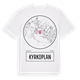 White t-shirt med Kyrkoplan t-shirt