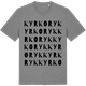 Mid Heather Gray t-shirt med Kyrkoryk ordlek t-shirt
