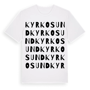 Kyrkosund ordlek t-shirt – ekologisk bomull t-shirt från Pinshirt