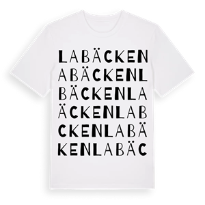 Labäcken ordlek t-shirt – ekologisk bomull t-shirt från Pinshirt